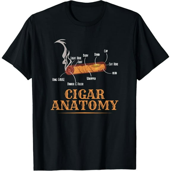 Cigar Shirts For Men Cigar Anatomy Smoker Fathers Day T-Shirt mens t shirt，black，women，funny，misfits，men，journey