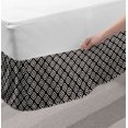 thumbnail image 2 of Geometric Bed Skirt, Abstract Shapes from Concentric Irregular Rounded Rhombus Motifs, Elastic Bedskirt Dust Ruffle Wrap Around for Bedding Decor, 4 Sizes, Charcoal Grey and Off White, by Ambesonne, 2 of 2