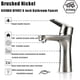 thumbnail image 3 of (Sin manguera) Grifo de lavabo de acero inoxidable, grifo de agua fría y caliente de un solo orificio, cepillado, 3 of 3