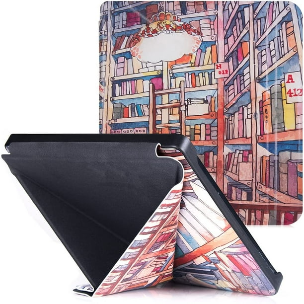  kwmobile Origami Case Compatible with Kobo Libra H2O - Slim  Fabric Cover - Dark Grey : Electronics