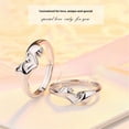 thumbnail image 5 of S925 Silver Rings Love Hand Holding Design Adjustable Opening Unisex Pair For Couples Engagement Jewelry Gifts, 5 of 5