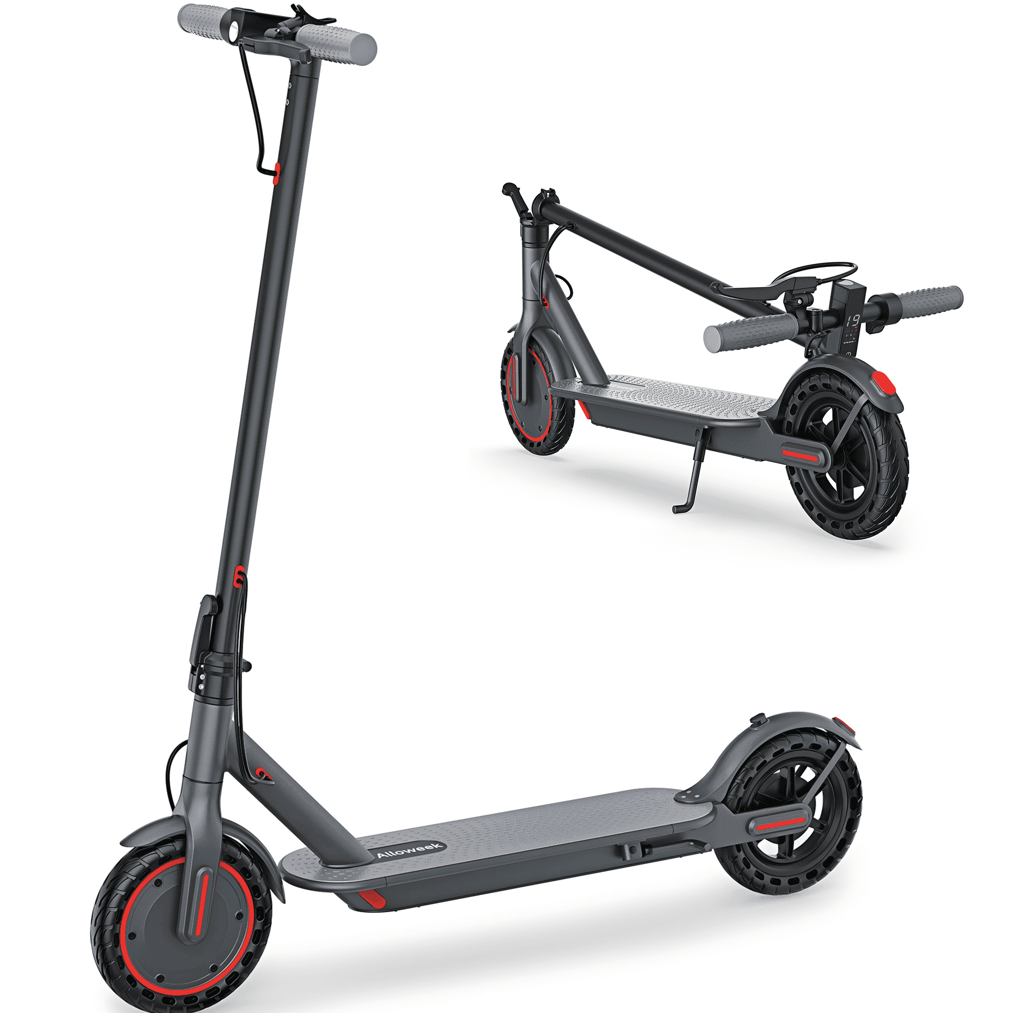 Electric Scooter for Adults and Teens, 350W Motor, 19 MPH Top Speed & 21 Miles Range, 8.5" Solid Tires, Foldable E Scooter for Commute, Campus and Park