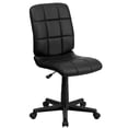thumbnail image 1 of Mid-Back Black Quilted Vinyl Swivel Task Chair, 1 of 9