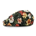 thumbnail image 2 of Chririnla Adjustable Newsboy Hat, Tropical Floral Print Polyester All-Weather Wrinkle-Resistant Forward Newsboy Hat for Driving Outdoor Summer, 2 of 4
