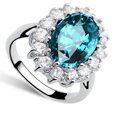 thumbnail image 3 of Conjunto de joyas HUOGUO, anillos y pendientes de cristal para mujer, 3 of 4