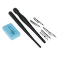 thumbnail image 4 of Nib Dip Fountain Pen Set Nib Calligraphy Writing Ink with 5 Nibs - Black, 4 of 6