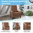 thumbnail image 4 of Flash Furniture Erza LeatherSoft Button Tufted Modern Pushback Recliner, Cognac Brown, 4 of 15