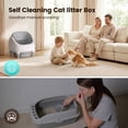 thumbnail image 4 of Invengo Automatic Cat Litter Box Self Cleaning, Large Litter Box for Multiple Cats, Ultra-Quiet with Advanced Odor Control, Safety Sensors, App Control, Gray, 4 of 10