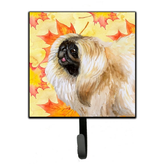 Pekingese Fall Leash or Key Holder Yellow