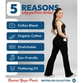 thumbnail image 5 of Cotton Bootcut Yoga Pants Size 10, Height: 5'0" - 5'2" | 28" Inseam Black, 5 of 6