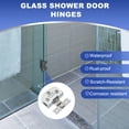 thumbnail image 6 of Uxcell Cabinet Glass Door Hinge, Steel, Zinc Alloy Clamp Frameless Clip Bright Silver, 6 of 7