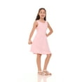 thumbnail image 4 of Pink Angel 3-Pack Girls' Dresses, Kids Casual Fit and Flare Sleeveless Summer Dress & School Outfit, 100% Cotton, 4 of 11