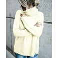 thumbnail image 3 of Sherrylily Fall Winter Women Sweaters Casual Turtleneck Long Sleeve Soft Knitted Pullover, 3 of 7