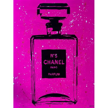 Buy-Art-For-Less-Chanel-Chic-by-Pop-Art-Queen-Graphic-Art-on-Wrapped-Canvas-in-Pink-and-Black