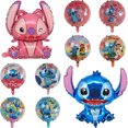 thumbnail image 2 of Decoración de fiesta de dibujos animados con globos de Lilo y Stitch de Disney, suministros de decoración de cumpleaños, juguetes de anime para niños y niñas, regalos de globos para fiestas, 2 of 5