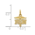 thumbnail image 3 of 14k Yellow Gold Diamond-cut Polished RN Nurse Pendant, 3 of 4