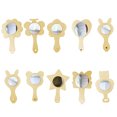 thumbnail image 1 of 10 Pcs Miroir à Main en Bois Mini Miroir de Vanité avec Poignée, 1 of 4