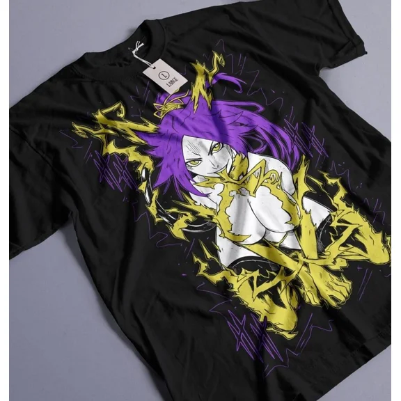 Bleach Anime Tshirt Yoruichi Shihouin T-Shirt Aizen Tee Ichigo Shirt Zaraki Nel