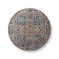 thumbnail image 3 of Loloi LPF558 Taupe Pouf with Traditional Vintage-Inspired Design for Living Room or Bedroom, 18 x 18 x 20 Inches, 3 of 5