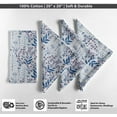 thumbnail image 4 of Vargottam Designer Cotton Canvas Napkins - Set of 12, 20-Inch, Gray Leaves Print, Durable & Absorbent Cloth Napkins for Dining, Parties, and Home Decor - Machine Washable, 4 of 7