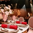 thumbnail image 3 of Oleegame 2PC Stainless Steel Cutlery Set Decorative Tableware Napkin Paper Circle Crafts Creative Decoration Silver, 3 of 6