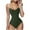 Green, variant on Taqqpue Women's One Piece Swimsuits Tummy Control Bikini Set Coverage Sexy V Neck Bathing Suit Solid Color Swimwear Beach vacation clothes