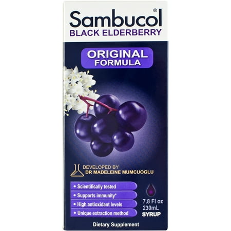 Sambucol Black Elderberry Original Formula Dietary Supplement Syrup, 7.8 fl