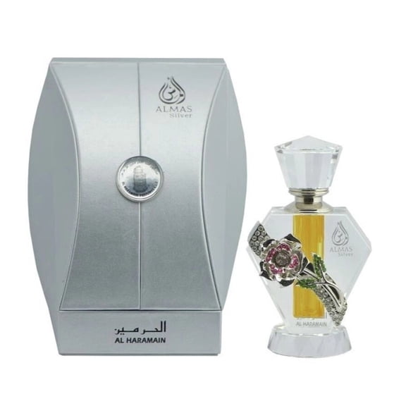 Al Haramain Almas Silver, Perfume Oil for Women, 0.33 oz
