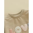 thumbnail image 6 of Musuos nfant Baby Fall Romper, 3 6 9 12M Fuzzy Letter Embroidery Long Sleeve Round Neck Bodysuit, 6 of 10