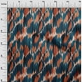 thumbnail image 3 of oneOone Cotton Poplin Teal Blue Fabric Ikat Sewing Material Print Fabric By The Yard 42 Inch Wide, 3 of 4