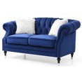 thumbnail image 2 of Glory Furniture Bristol Loveseat Blue Velvet, 2 of 5