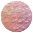 thumbnail image 3 of Mermaid Fish Scales Floral Medallion Round Rug - Small Round Area Rug, Soft Non-Slip Machine Washable Bedroom Mat Indoor Accent Entry Carpet for Office Desk Dorm Hallway, 3 of 6