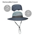 thumbnail image 2 of Summer Outdoor UV Protection Sun Hats Unisex Caps Wide Brim Removable Crown Mesh Net Adjustable Drawstring, 2 of 6