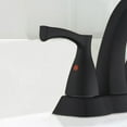 thumbnail image 4 of Robinet de Salle de Bain à Entraxe de 4 Pouces avec Ensemble de Vidange Noir Mat, 4 of 5