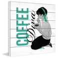 thumbnail image 3 of Marmont Hill "Coffee Diva 2" Painting Print on White Wood, 3 of 7