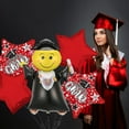 thumbnail image 5 of PMU Graduation Jumping Smiley Grad Balloon Bouquet | Jumping Grad Mylar Balloons | Jump for Joy Graduation Smiley Grad Balloon | Grad Foil Balloons | Red (5/Pkg) Pkg/1, 5 of 7