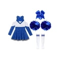thumbnail image 4 of Linjinx Girls Kids Cheer Leader Outfit Fancy Party Dress Carnival Performance A Blue 14, 4 of 5