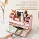 thumbnail image 5 of Organizador de maquillaje UFORU con 2 cajones grandes, color rosa, 5 of 8