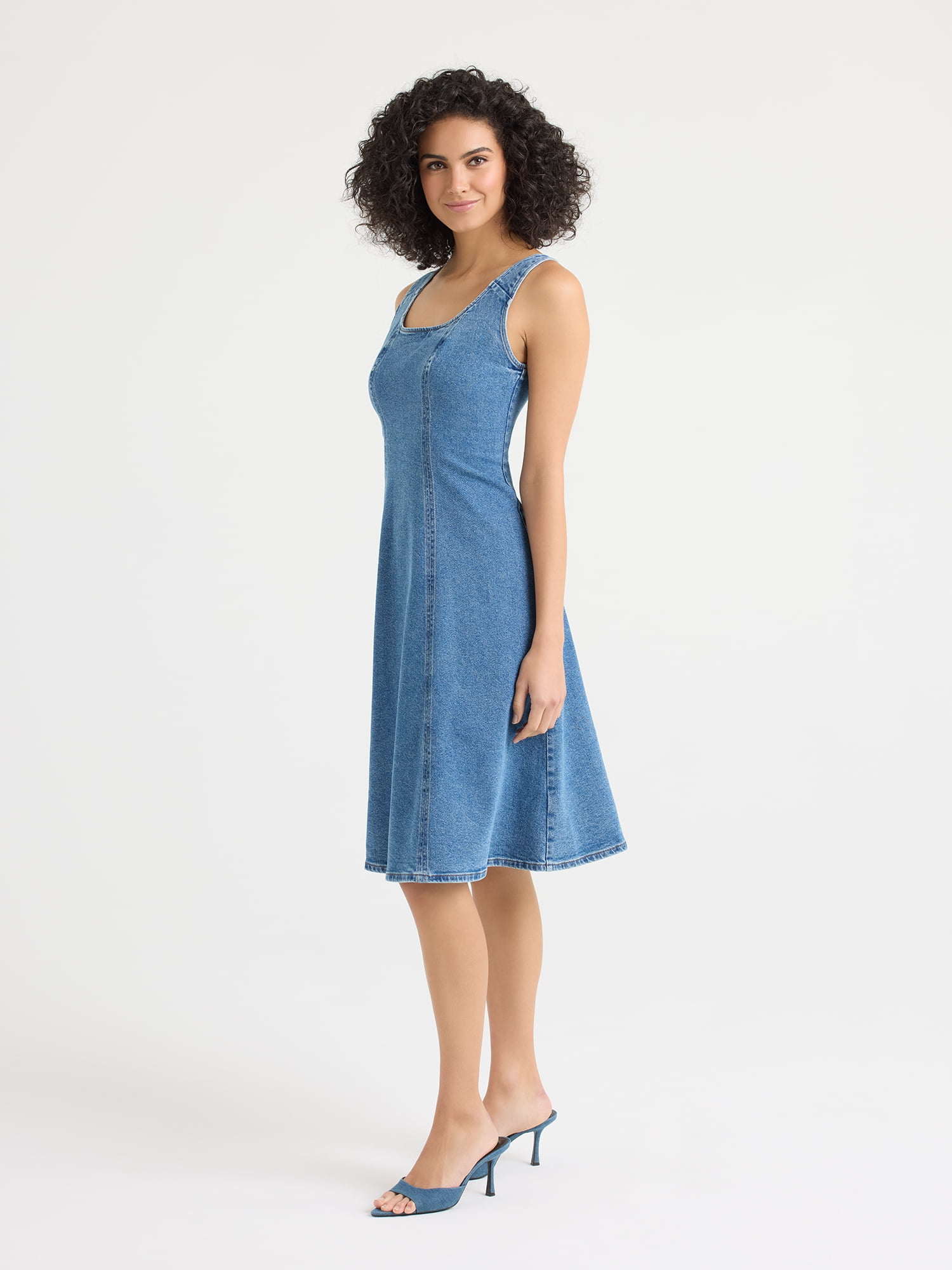 Sofia by Sofia Vergara Women's and Women's Plus Size Corseting Fit and Flare Midi Dress, Sizes XS-4X
