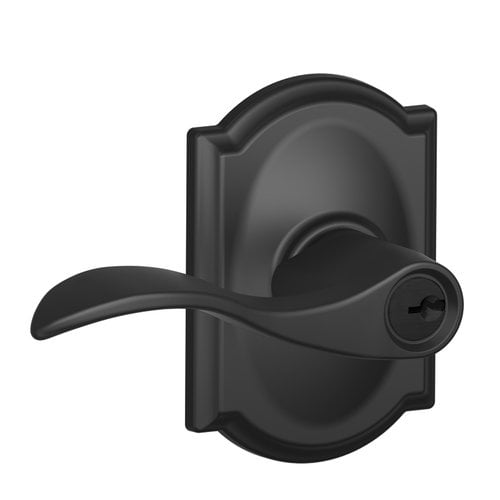 Schlage Accent Lever with Camelot Trim Keyed Entry Lock