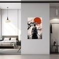thumbnail image 2 of ZHONGYUTONG Japanese Samurai Wall Art Black and White Armored Samurai Canvas Picture Japan Warrior Poster Bushido Print Wall Decor Framed (12" x 18"), 2 of 6