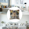 thumbnail image 5 of nygtbtfer Throw Pillow Covers Wreath Animals Adorable Rabbits Cozy Velvet Pillow Covers Set of 2 Living Room Bedroom Cushion Pillowcases White, 5 of 7