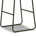 thumbnail image 4 of Set of 2 Adan Iron Frame Dark Brown Faux Leather Bar Stool, 4 of 9
