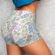 thumbnail image 4 of Balery Cartoon Bunny Pantalones cortos de entrenamiento estampados para mujer, sin costuras, ajustados, para gimnasio, yoga, correr, deportes, ejercicio activo, fitness.-XX-Large, 4 of 8