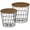 Black, variant on Round End Tables Set of 2, Nesting Accent Side Tables with Storage Basket, Removable Top, Black/Brown for Living Room, Bedroom, Small Space