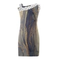thumbnail image 5 of SMihono Robe d'Été Grande Taille pour Femmes 2023 Mode d'Été Imprimée Col Rond Sans Manches Robe à Épaules Dénudées, 5 of 5