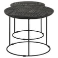 thumbnail image 6 of Loannis 2-piece Round Mango Wood Nesting Table Matte Black, 6 of 10