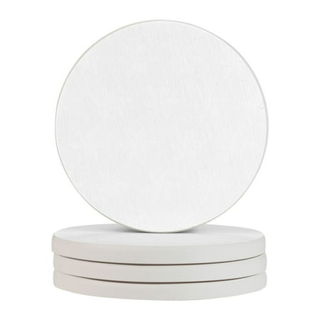 

Circular Drink Coasters Set Ethnic Boho Pattern White Beautiful Home Decor Diatomite Heat-Resistant Diatomite Protect Table Countertop