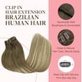 thumbnail image 3 of Extensiones de cabello GOO GOO CLIP en cabello humano real de 24 pulgadas y 120 g, 3 of 8