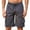 Gray, variant on Busydd Mens Shorts Casual Summer Beach Solid Color Men's Swim Trunks Trendy Elastic Waist Drawstring Cargo Shorts for Men with Pockets